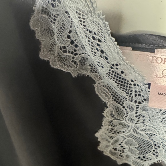 Victoria's Secret Angels Silky Satin Vintage Slip Dress Lingerie Grey Women's M - Picture 4 of 5